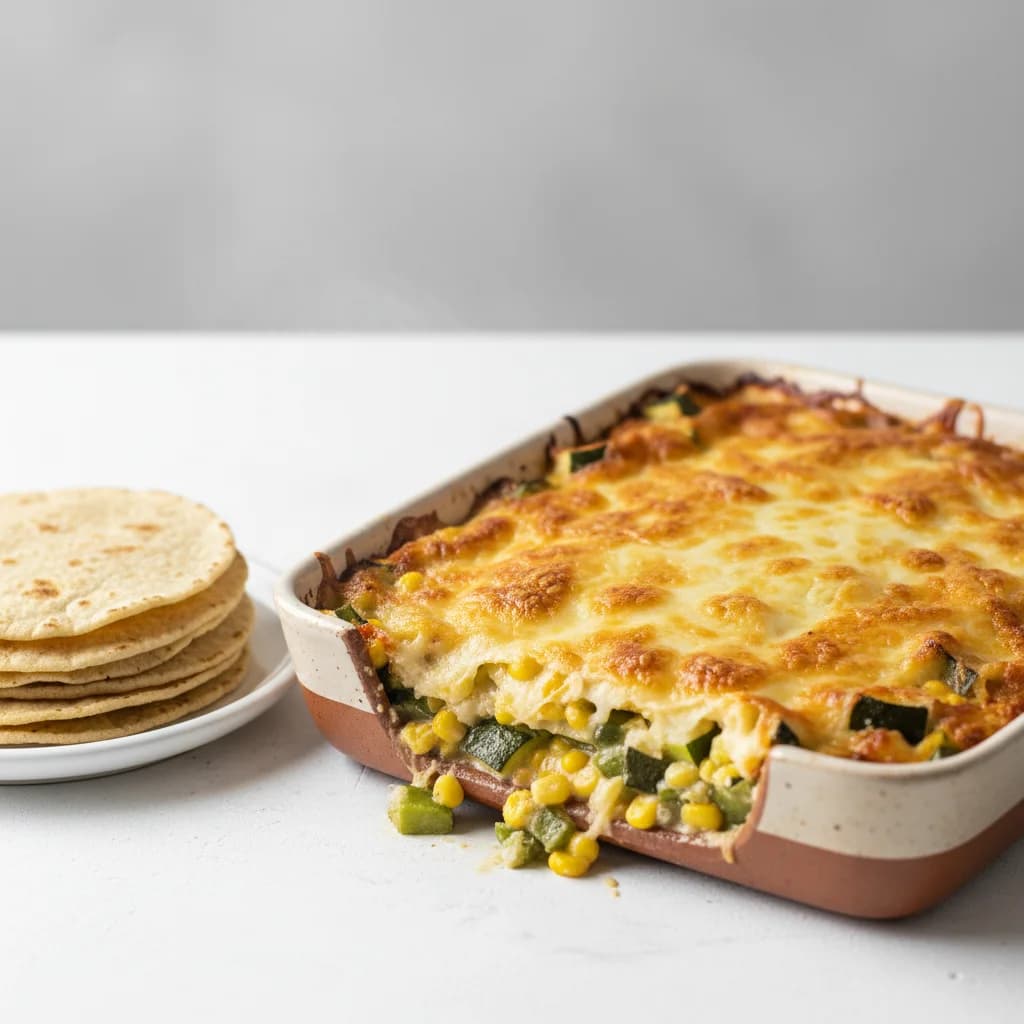 Cheesy Calabacitas Gratin
