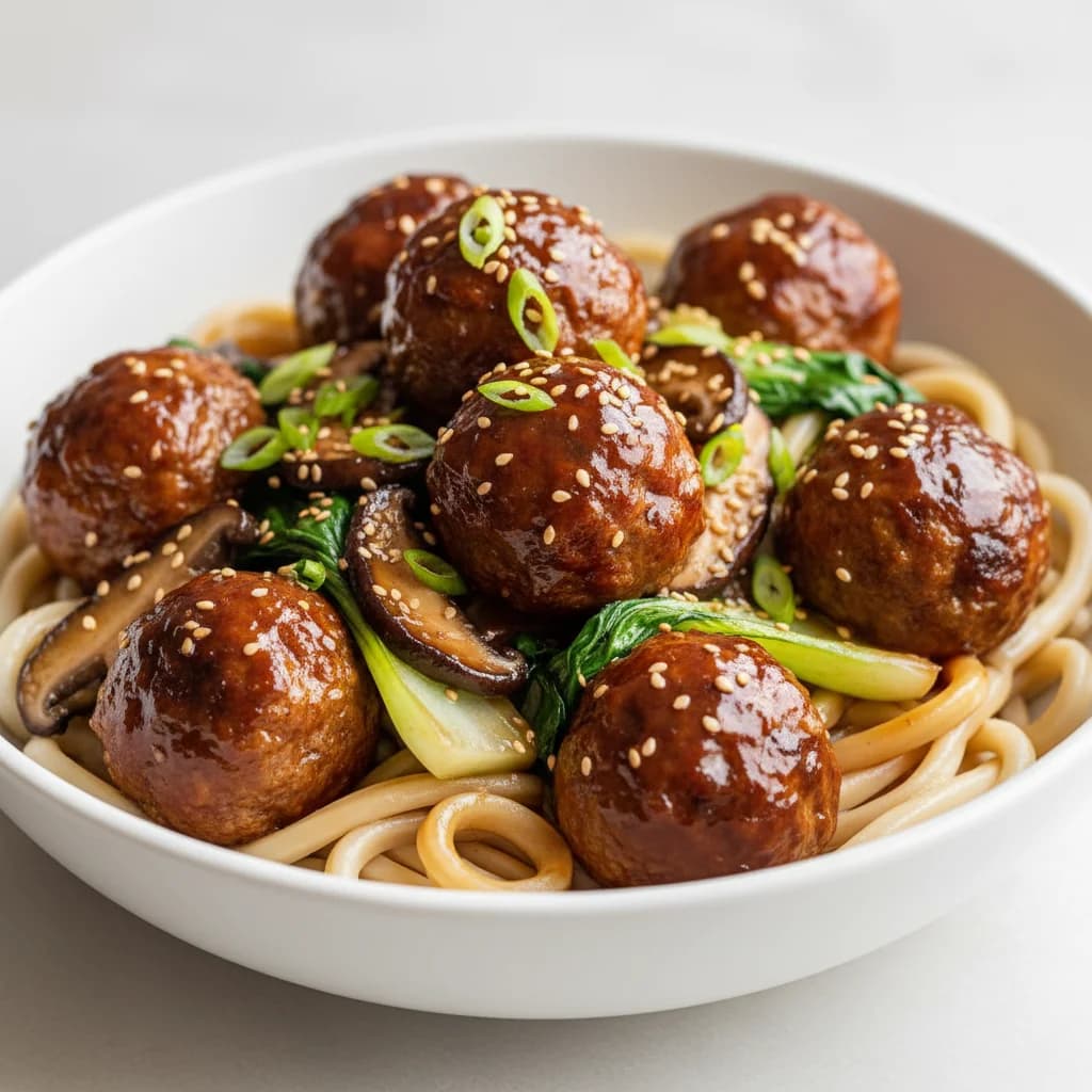 Ginger-Soy Glazed Turkey Meatballs